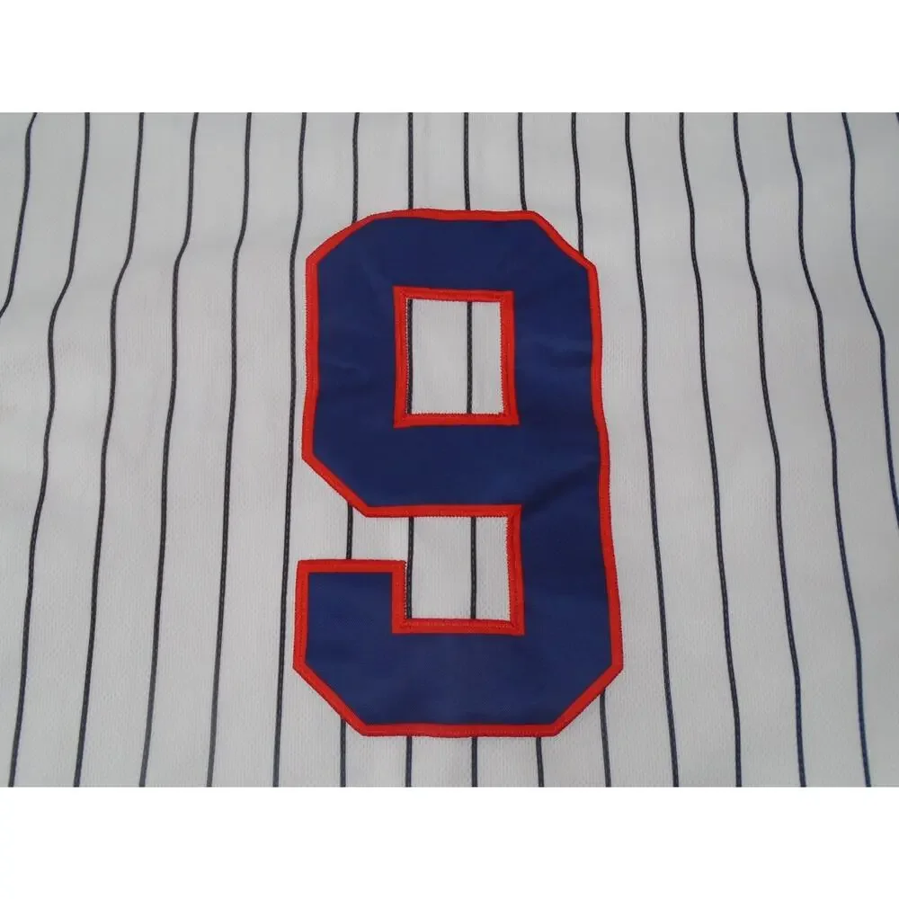 #9 Knights Movie Custom Stitched Baseball Jersey Men's XXXL White Striped - Picture 12 of 12